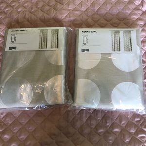 Ikea ninni rund cream polka dot curtains